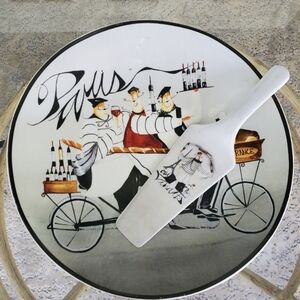 Certified International Jennifer Garant 12" Appetizer Platter With Pie Cutter